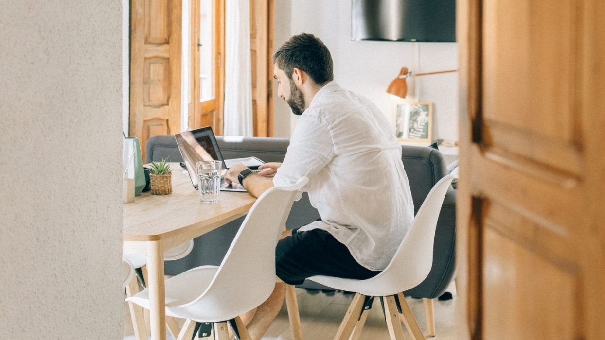 Person working from home