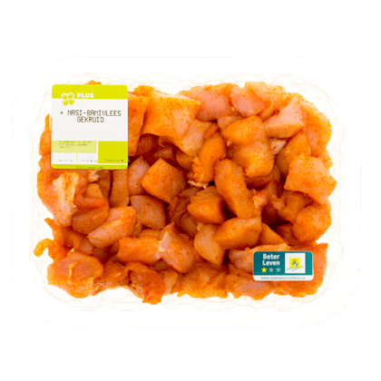 Nasi-bamivlees gekruid
