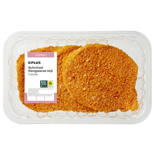 PLUS Schnitzel Hongaarse stijl 3 st