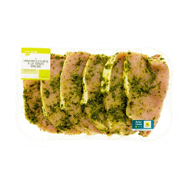 PLUS Varkensfiletlapje daslook a la minute