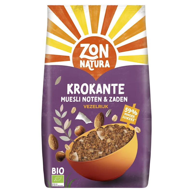 Zonnatura Bio Krokante Muesli Noten en Zaden 375 g