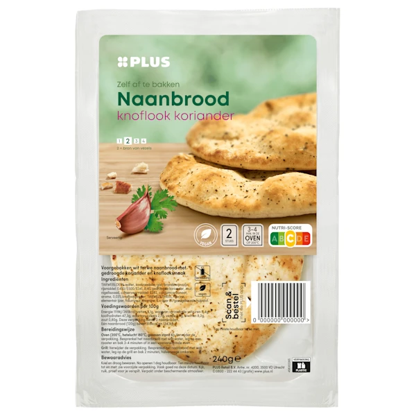 PLUS Naanbrood knoflook koriander