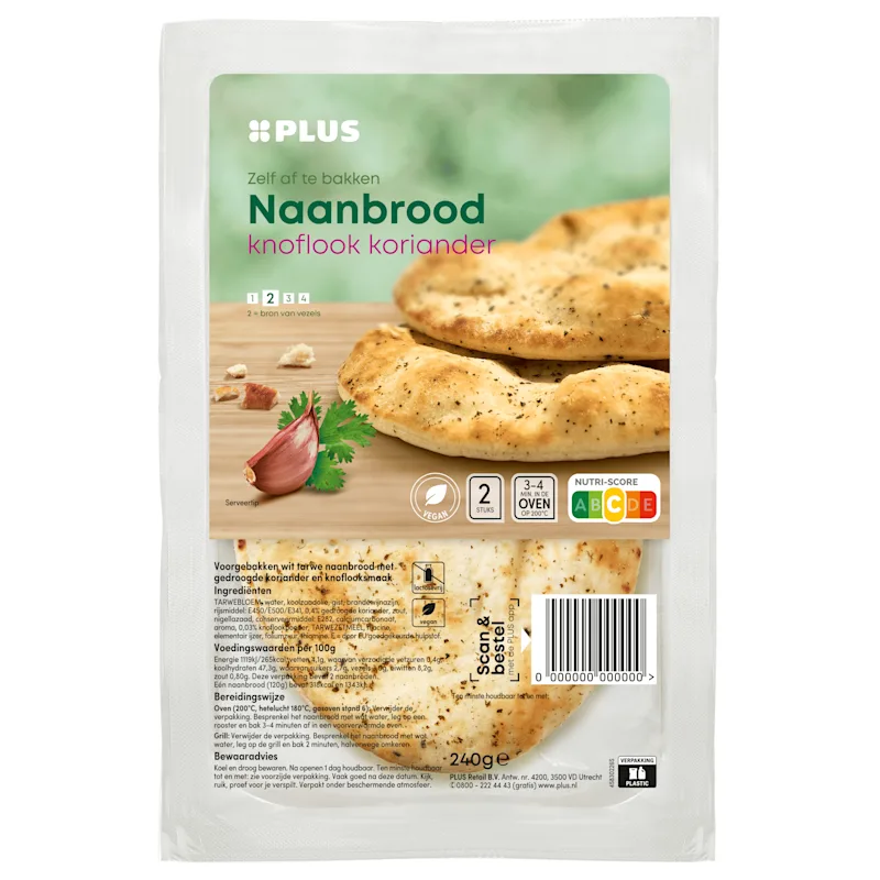 PLUS Naanbrood knoflook koriander