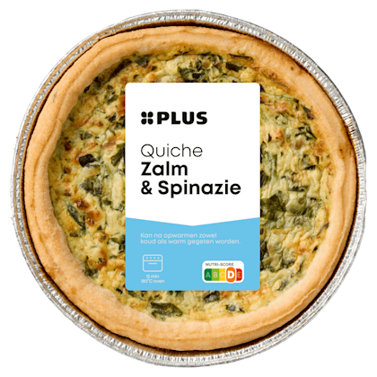PLUS Quiche zalm spinazie