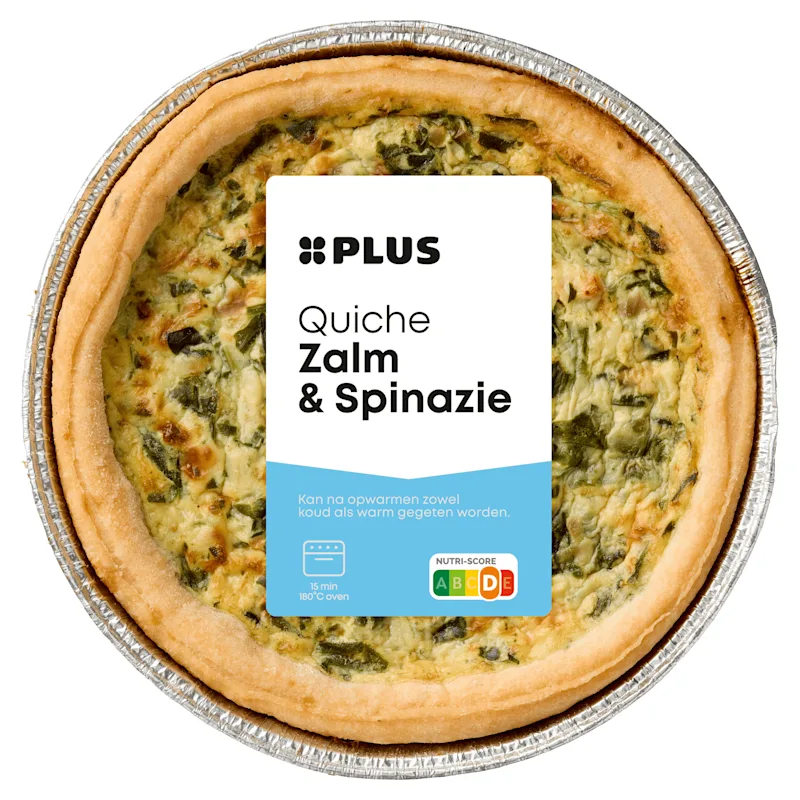 PLUS Quiche zalm spinazie