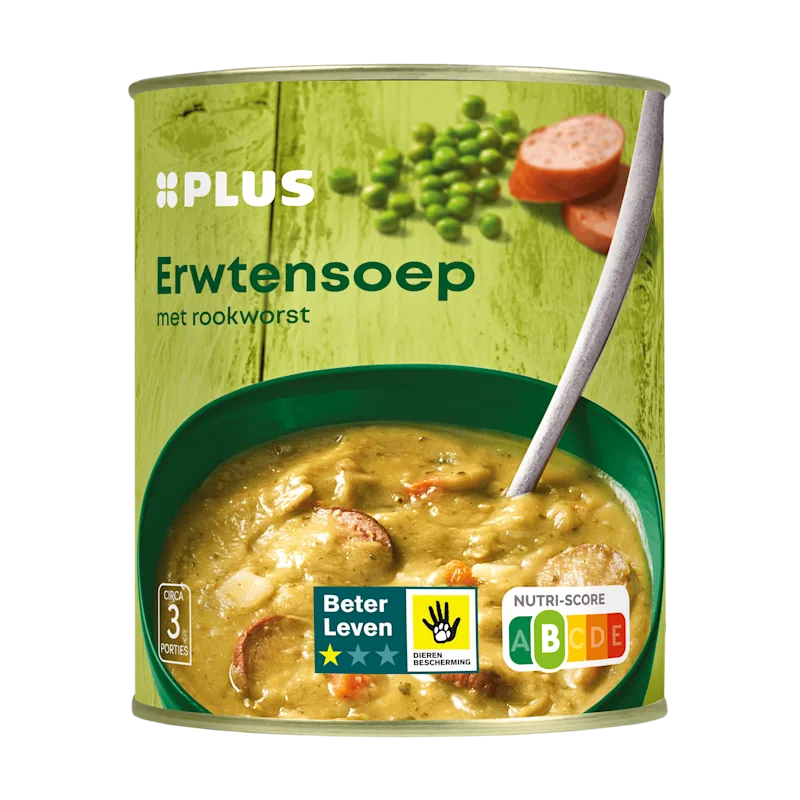 PLUS Erwtensoep met rookworst
