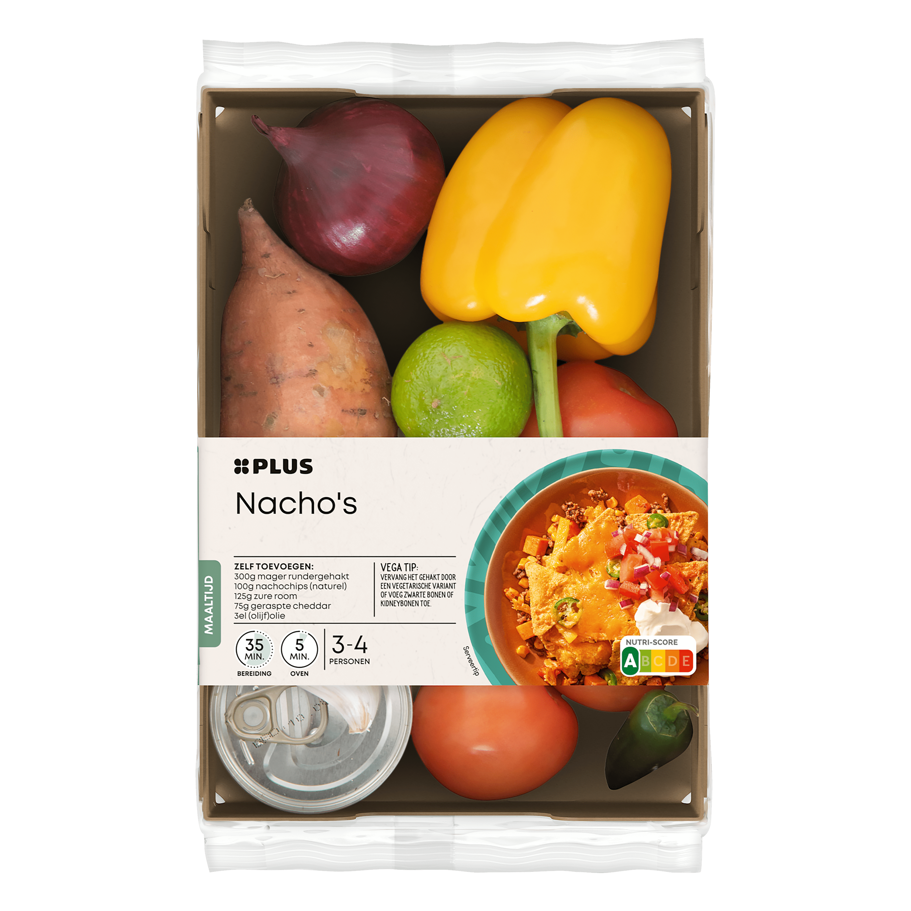 PLUS Verspakket Nacho's Per Tray 969 g