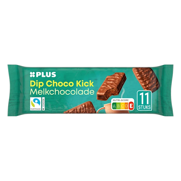 PLUS Dip Choco Kick melkchocolade koekjes
