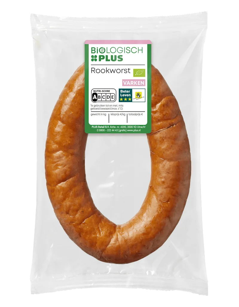 Biologisch PLUS Bio rookworst