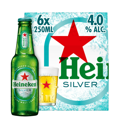 Silver bier fles