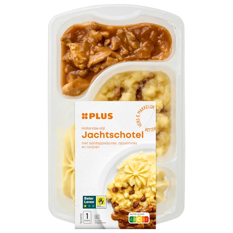 PLUS Jachtschotel aardappelpuree appelmoes