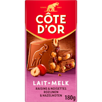 Côte d'Or Bloc Melk rozijn hazelnoot