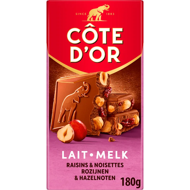 Côte d'Or Bloc Melk rozijn hazelnoot