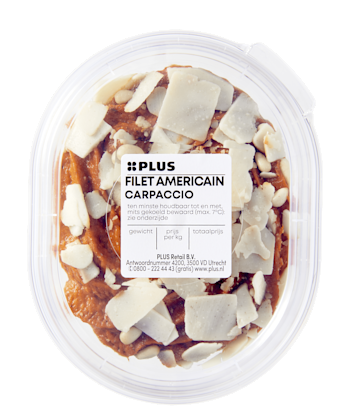 Filet americain carpaccio - PLUS