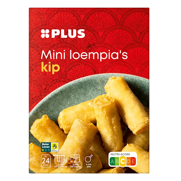 PLUS Mini loempia's kip BLK 24ST