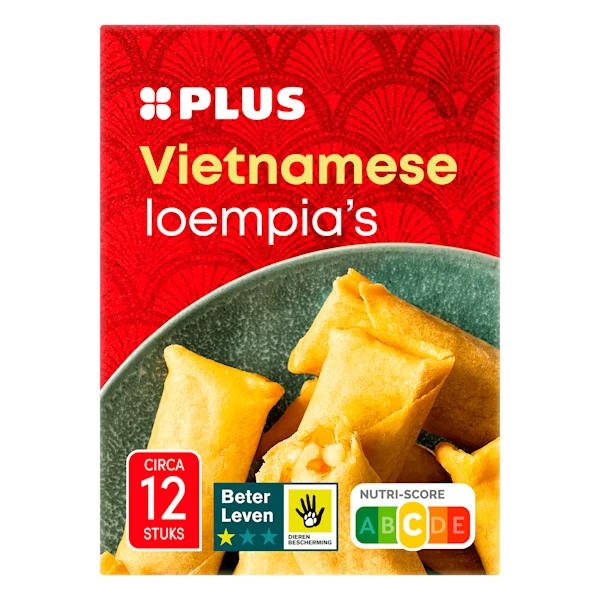 PLUS Vietnamese loempia's kip BLK 12ST