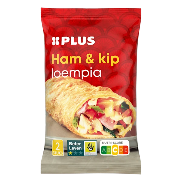 PLUS Loempia's ham/kip BLK 2ST