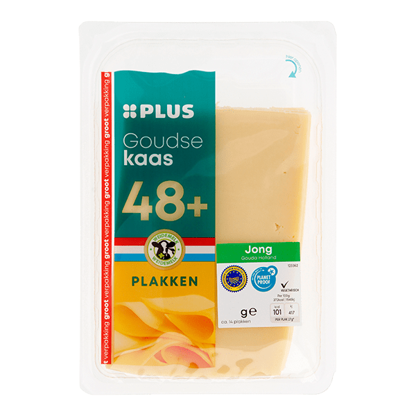 PLUS Goudse Jong 48+ Plakken Per Tray 400 G