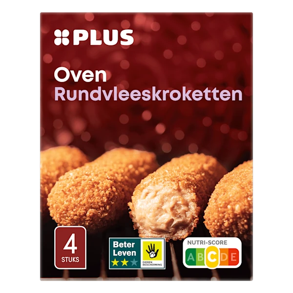 PLUS Oven rundvleeskroketten 4 stuks