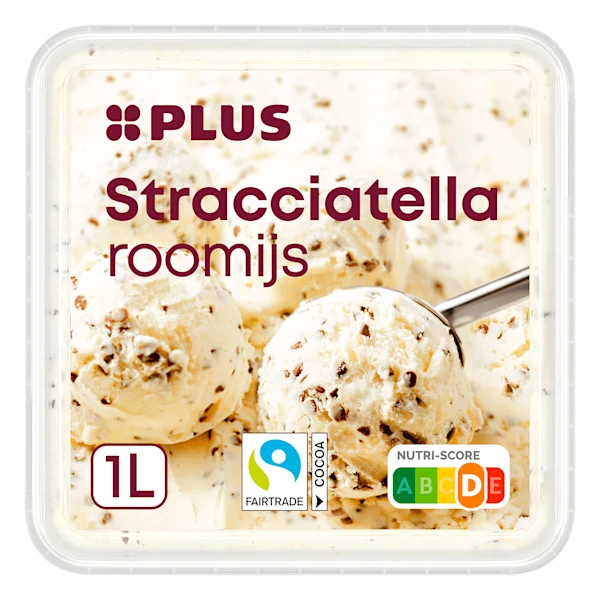 PLUS Roomijs stracciatella