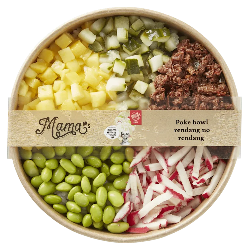 Mama's Maaltijden Poké bowl rendang no rendang