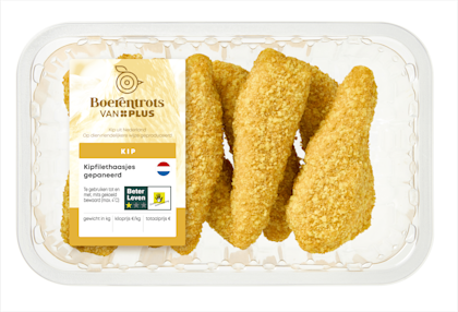 PLUS Boerentrots Kipfilethaasjes gepaneerd