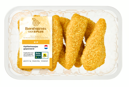 Kipfilethaasjes gepaneerd