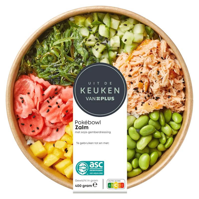 Uit de keuken van PLUS Poké bowl zalm