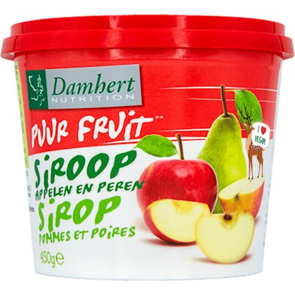 Suikerbewust appel peer siroop