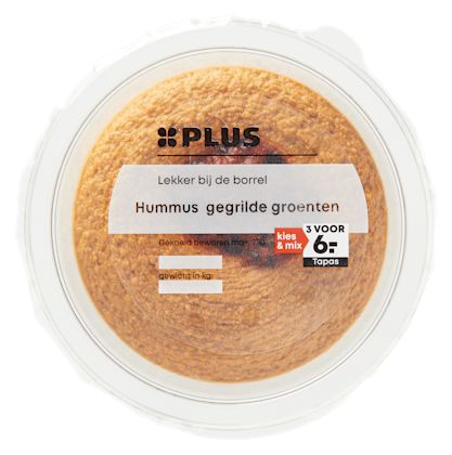 Hummus gegrilde groenten