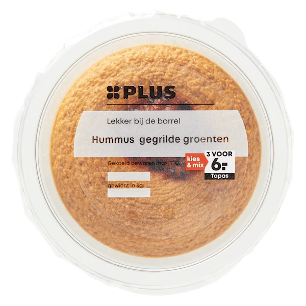 PLUS Hummus gegrilde groenten