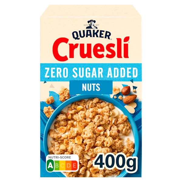 Quaker Cruesli Zero Sugar Added 4 noten