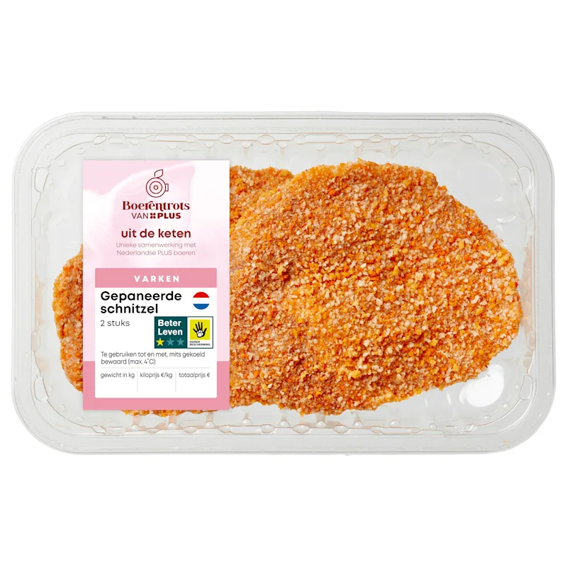 PLUS Boerentrots Gepaneerde schnitzel 2 st