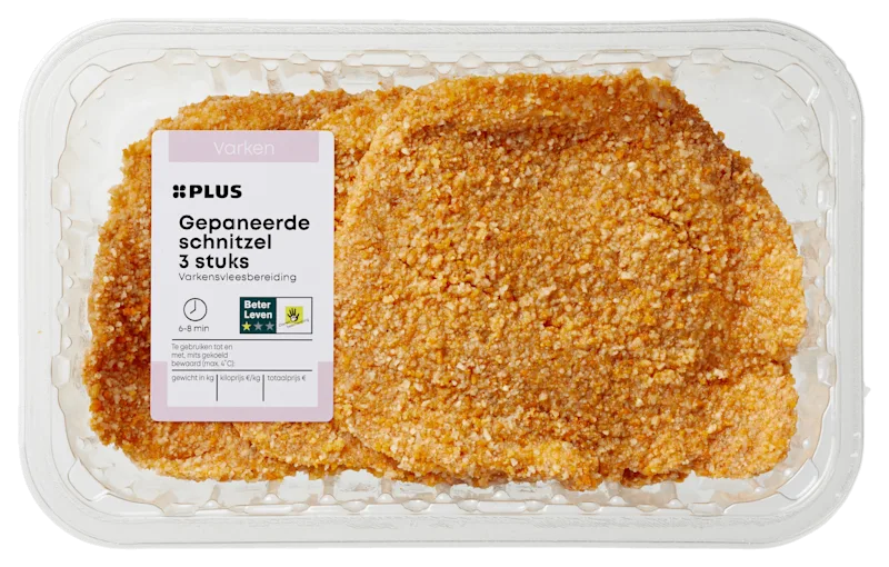 PLUS Boerentrots Gepaneerde schnitzel 3 st