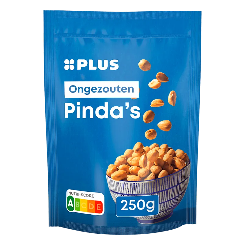 PLUS Pinda's ongezouten 250 gram