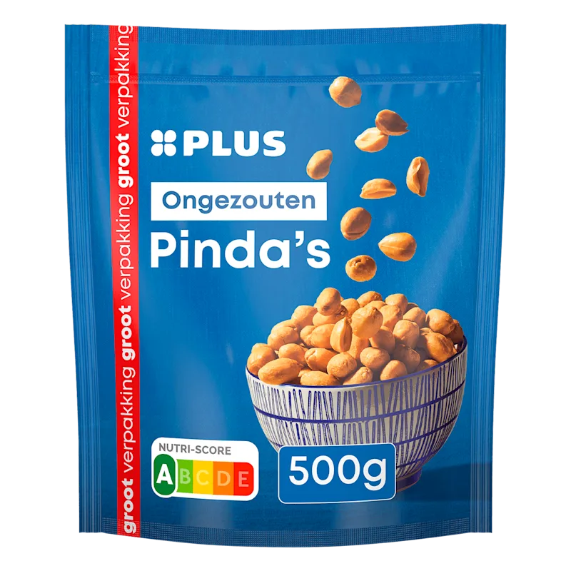 PLUS Pinda's ongezouten 500 gram