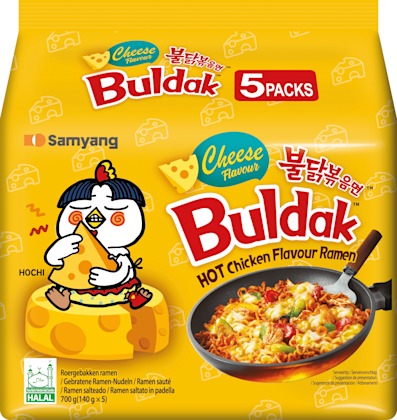 Hete kip/kaas instant noedels