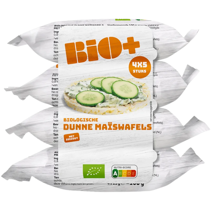 BIO+ Dunne maiswafels met zeezout
