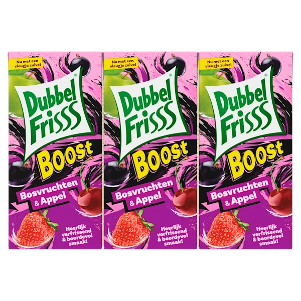 Dubbelfrisss Boost bosvruchten & appel