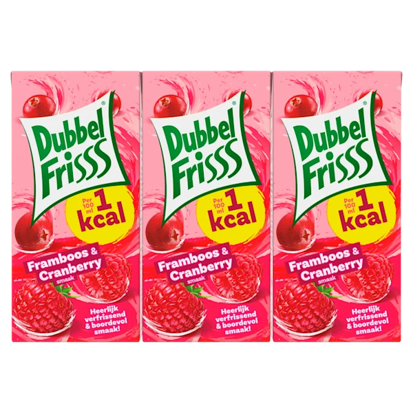 Dubbelfrisss 1Kcal Framboos & cranberry