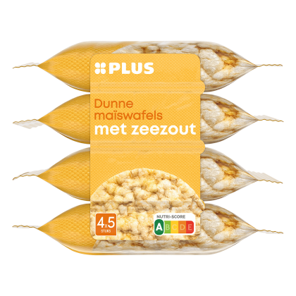 Maiswafels zeezout portie