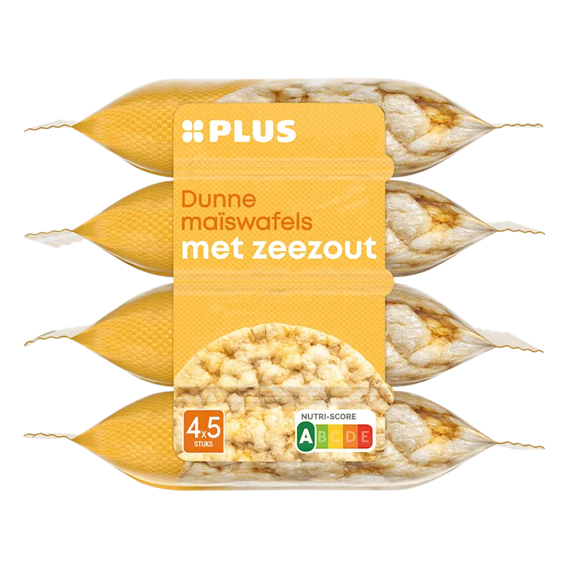 PLUS Maiswafels zeezout portie