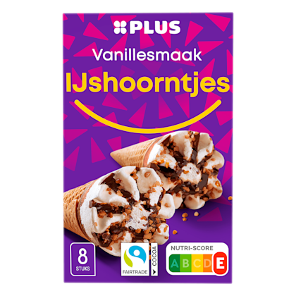 Ijshoorntjes vanille smaak