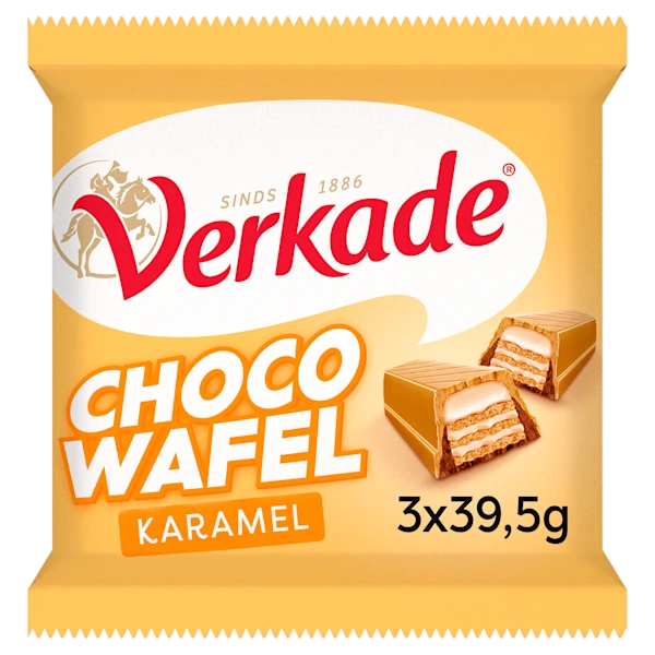 Verkade Chocowafel karamel 3-pack
