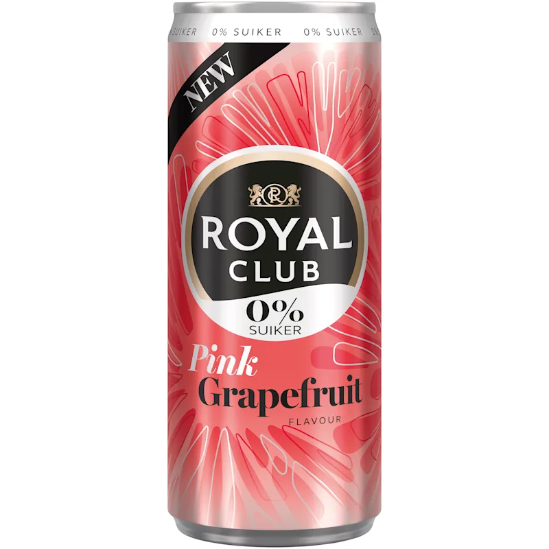 Royal Club Pink grapefruit 0% suiker 4-pack