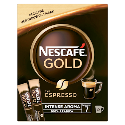 Oploskoffie espresso - 25 zakjes