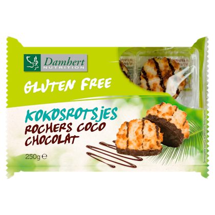 Glutenvrije kokosrotsjes chocolade
