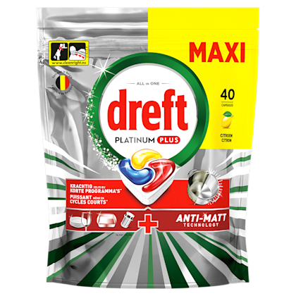 Platinum Plus vaatwascapsules Lemon