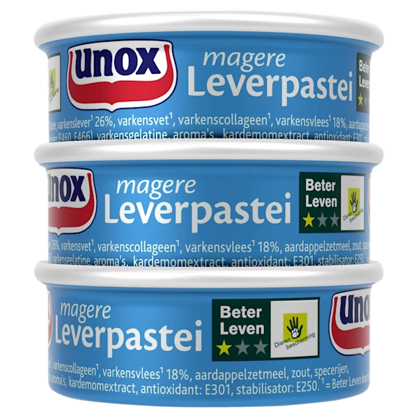 Unox Magere leverpastei 3-pack