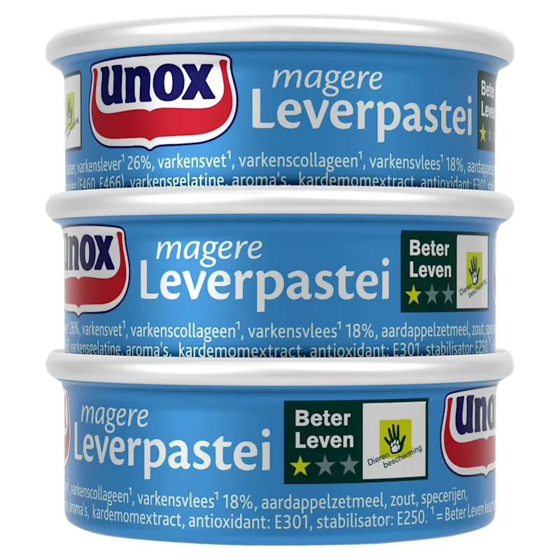 Unox Magere leverpastei 3-pack